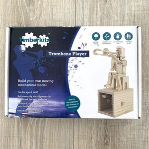Timberkits Wooden Self-Assembly Mechanical Movement Model Kit Trombone Player